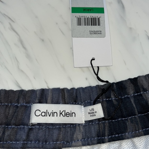Calvin Klein Standard Logo Printed Joggers Marbled Blue sweatpants new nwt L - Picture 6 of 8